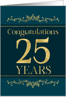 Employee 25th Anniversary Stylish Formal Elegant Jade card