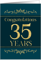 Employee 35th Anniversary Stylish Formal Elegant Jade card