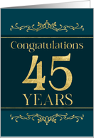 Employee 45th Anniversary Stylish Formal Elegant Jade card