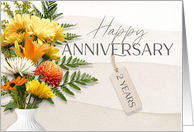 Employee 2nd Anniversary Fresh Flowers card