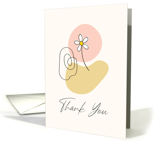 Thank You Abstract with Daisy Flower card (1680014)
