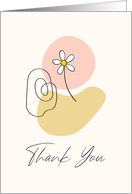 Thank You Abstract with Daisy Flower card