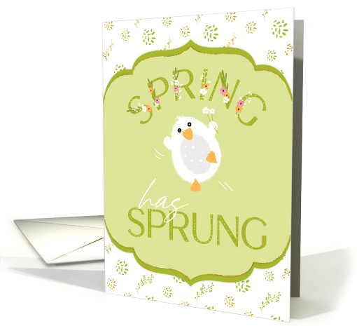 Happy Easter Cute Fluffy Little Cartoon Bird card (1680728)