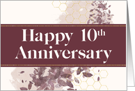 Employee 10th Anniversary Contemporary Abstract card