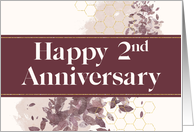Employee 2nd Anniversary Contemporary Abstract card