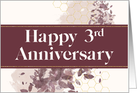 Employee 3rd Anniversary Contemporary Abstract card