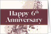 Employee 6th Anniversary Contemporary Abstract card