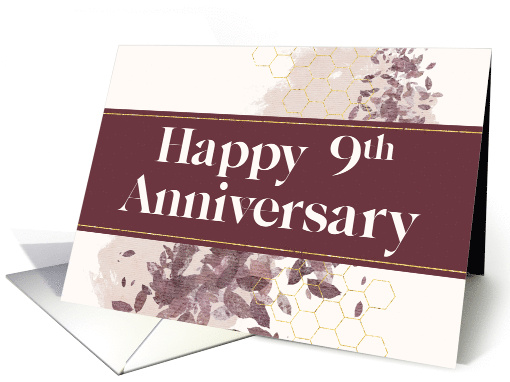 Employee 9th Anniversary Contemporary Abstract card (1681500)