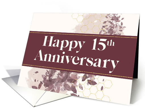 Employee 15th Anniversary Contemporary Abstract card (1681502)