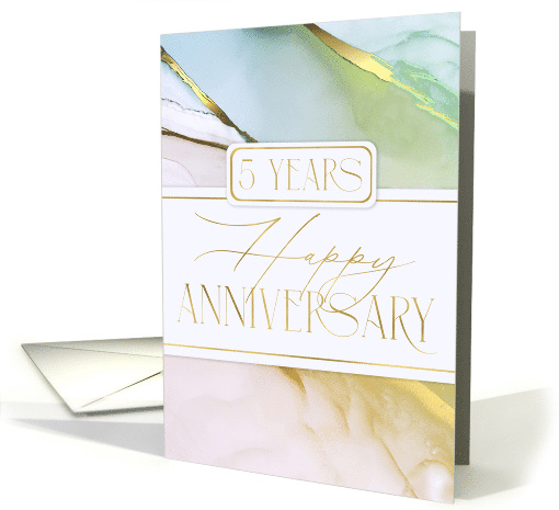 Employee 5th Anniversary Soft Abstract card (1681736)