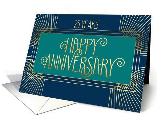 Employee 25th Anniversary Art Deco Fun Font card (1684194)
