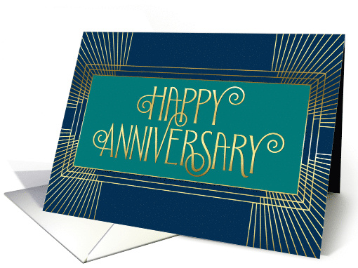 Employee Anniversary Art Deco Fun Font card (1684220)