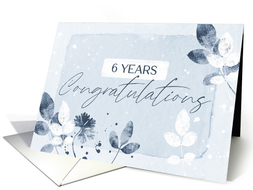 Employee 6th Anniversary Congratulations Artistic Nature card