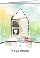 Moved House Announcement Digital Scrapbook Style card