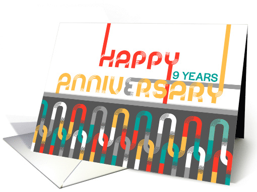 Employee 9th Anniversary Featured Font card (1685376)