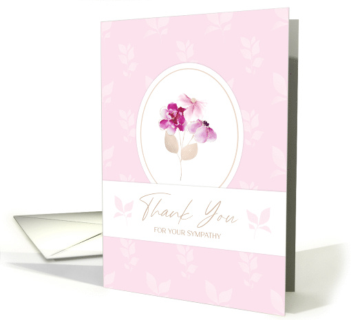 Thank You for your Sympathy Pink Flowers card (1686174)