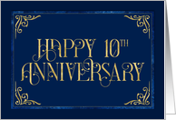 Employee 10th Anniversary Fabulous Font card