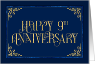 Employee 9th Anniversary Fabulous Font card