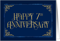 Employee 7th Anniversary Fabulous Font card