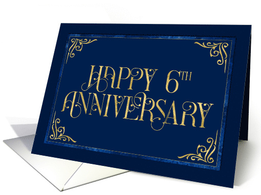 Employee 6th Anniversary Fabulous Font card (1696486)