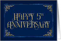 Employee 5th Anniversary Fabulous Font card