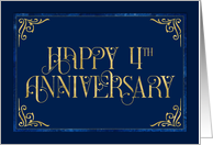 Employee 4th Anniversary Fabulous Font card