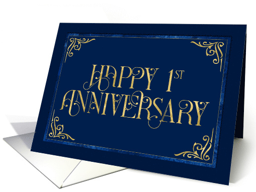 Employee 1st Anniversary Fabulous Font card (1697258)