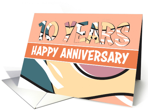 Employee 10th Anniversary Fun Pattern card (1702610)