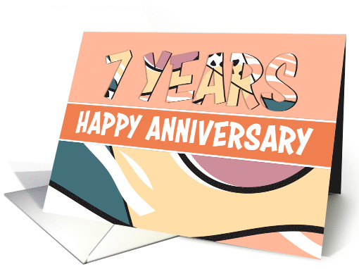 Employee 7th Anniversary Fun Pattern card (1703008)