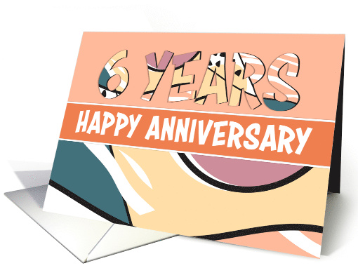 Employee 6th Anniversary Fun Pattern card (1703152)