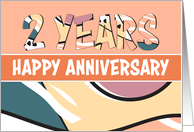 Employee 2nd Anniversary Fun Pattern card