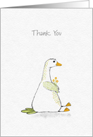 Goose and Flowers Thank You card