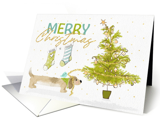 Merry Christmas Birdie n Pooch Christmas card (1711492)