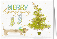 Merry Christmas Birdie n Pooch Christmas card