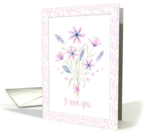 Valentine's Day I Love You Bouquet of Flowers card (1722690)