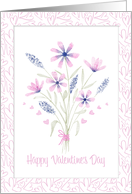 Valentine’s Day Bouquet of Flowers Love You Always card