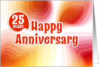 Employee 25th Anniversary Colorful Gradient Shapes card