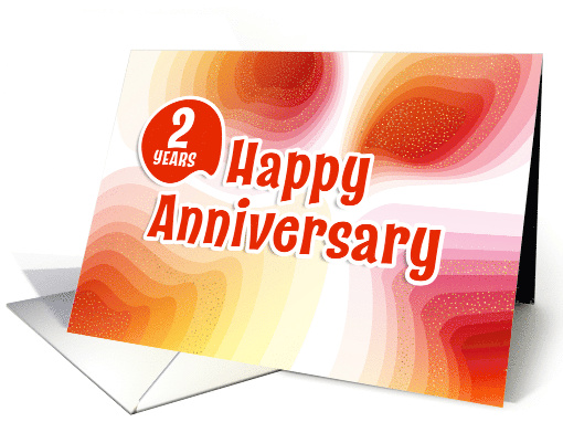 Employee 2nd Anniversary Colorful Gradient Shapes card (1725556)