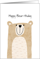 Birthday Cute Whimsical Bear card