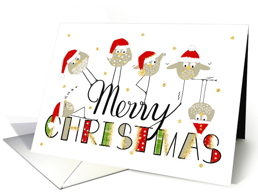 Christmas Funny Bird Characters card (1747774)