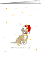 Little Dog Tinsel Tangle Christmas card