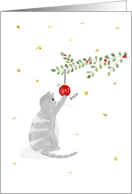 Fun Cat Boop Christmas card