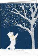 Westie Pup and Tree in the Snow card