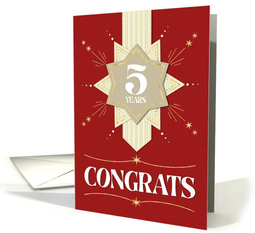 Employee 5th Anniversary Stars card (1753988)
