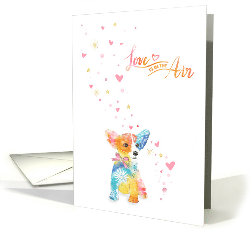 Colorful Corgi Puppy Valentine's Day card (1754948)