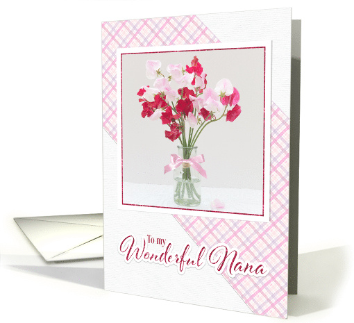 Nana Birthday Card Vase of Sweetpeas card (1772236)