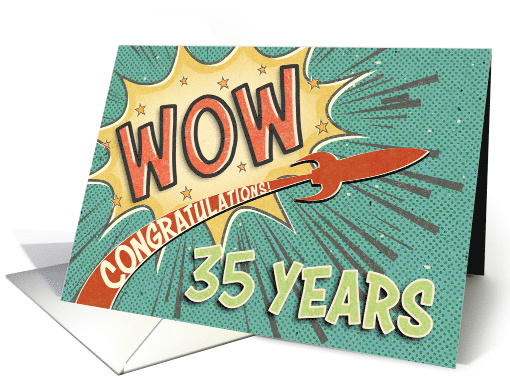 Employee 35th Anniversary Vintage Comic Book Style card (1790730)