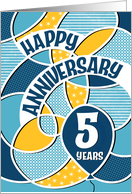 Employee 5th Anniversary Bold Pattern card