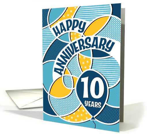 Employee 10th Anniversary Bold Pattern card (1800864)