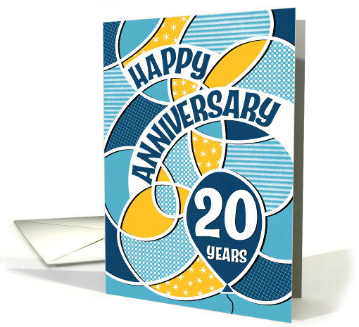 Employee 20th Anniversary Bold Pattern card (1801048)